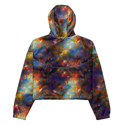 Women's Cropped Windbreaker - Ephemeral Fantasy