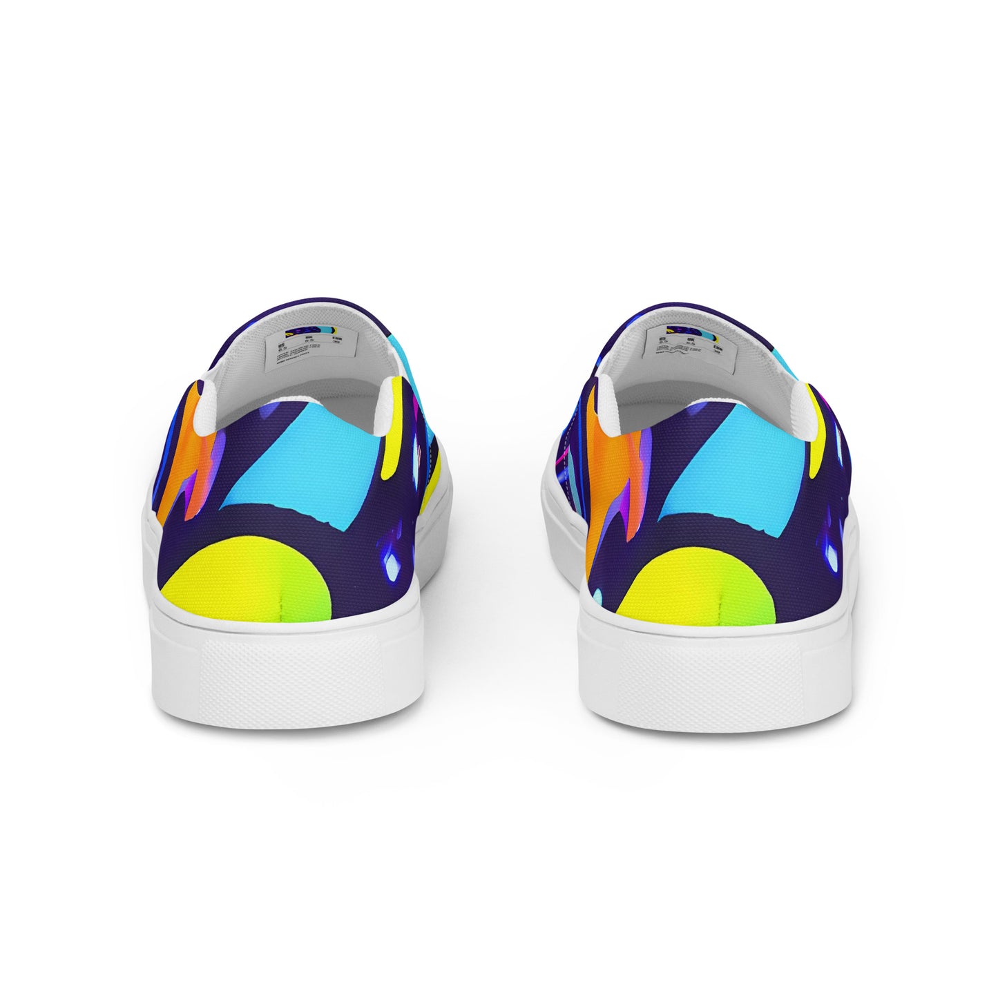 Men's Slip-On Canvas Shoes - Neon Graffscape