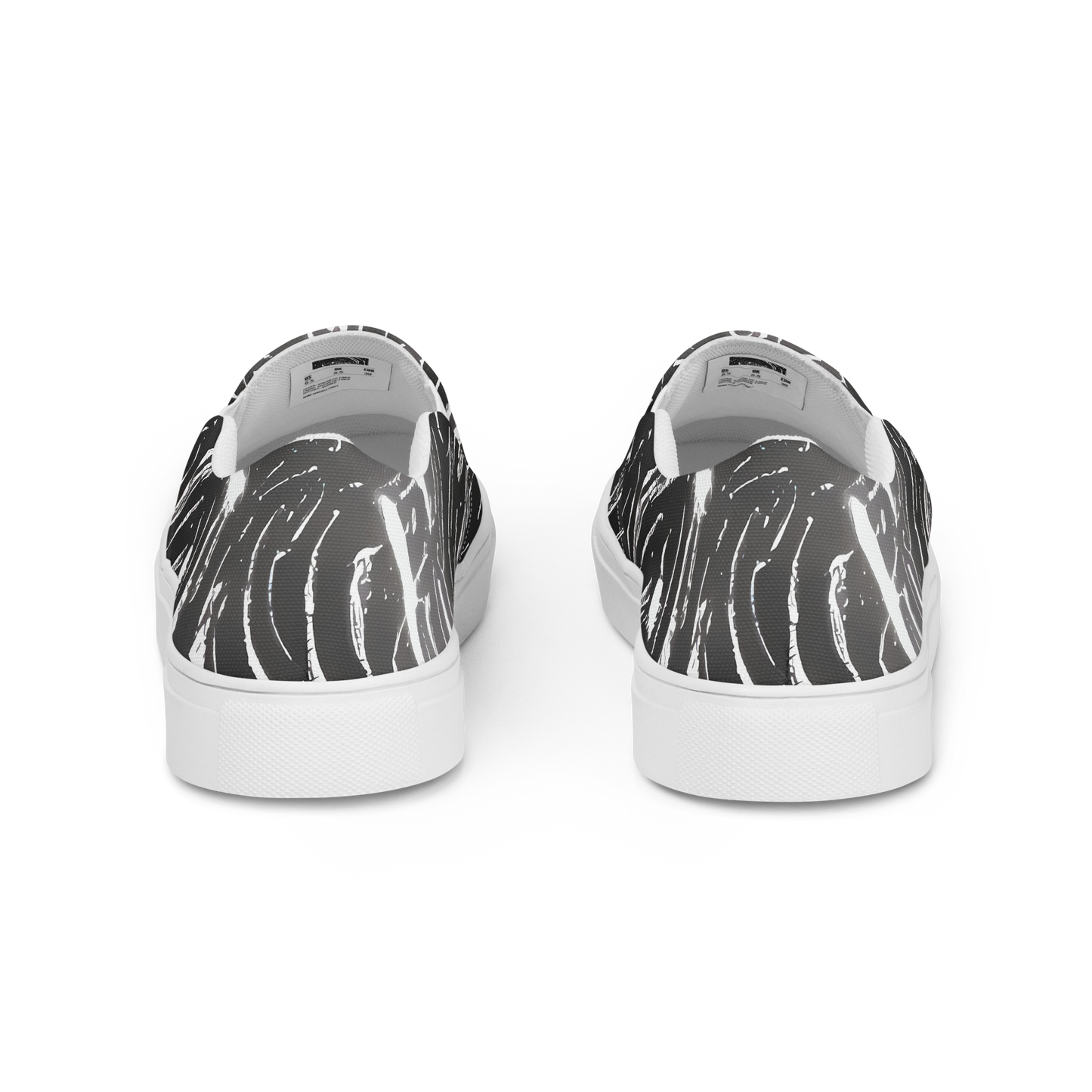 Women's Slip-On Canvas Shoes - Silver Swirl