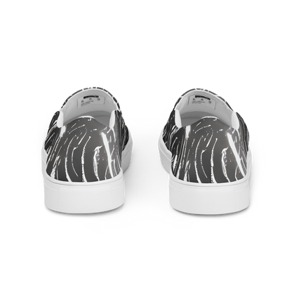 Women's Slip-On Canvas Shoes - Silver Swirl