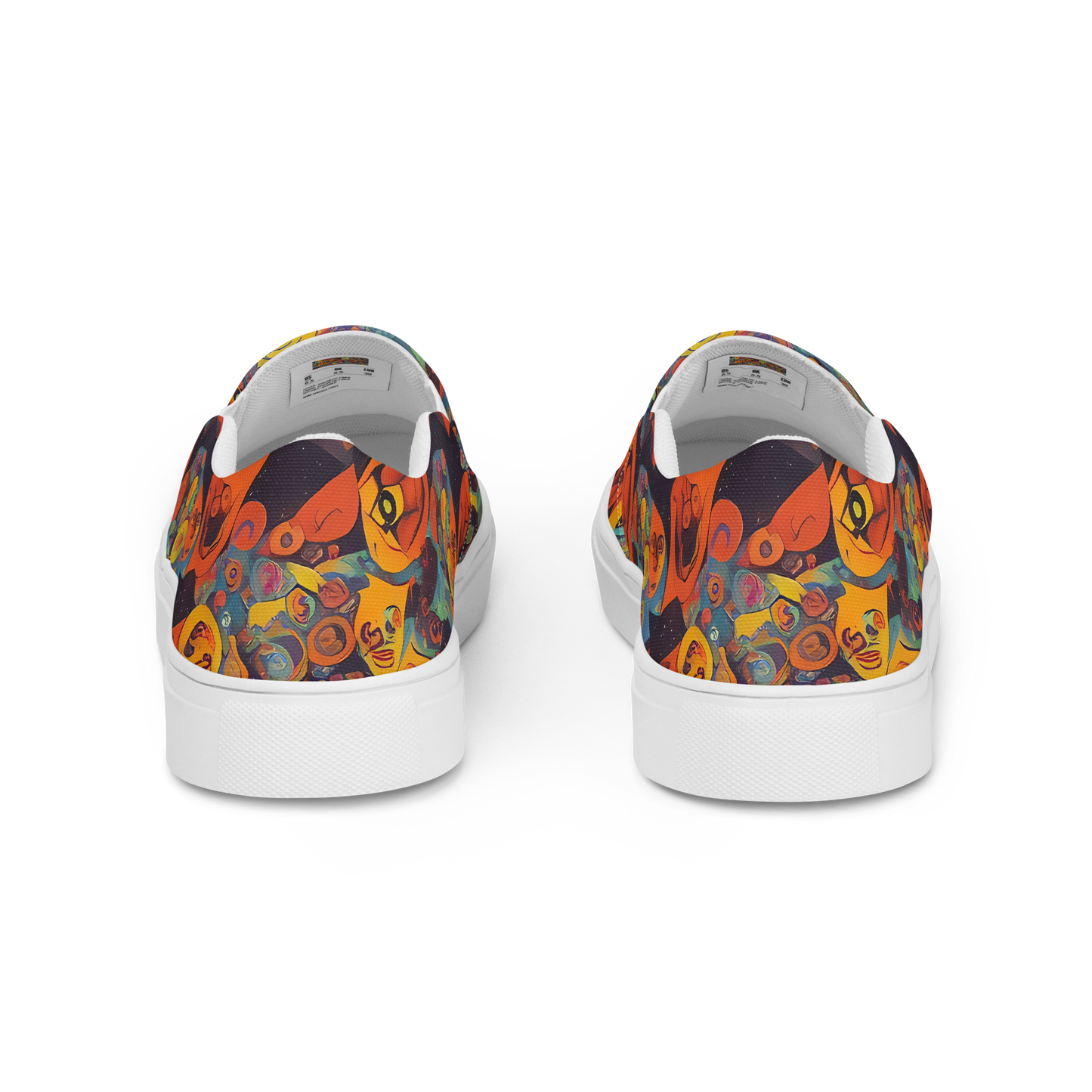 Men's Slip-On Canvas Shoes - Galactic Faces