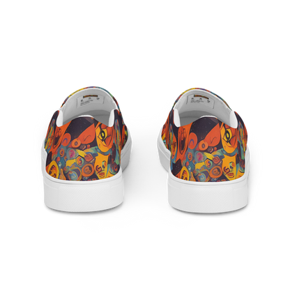 Men's Slip-On Canvas Shoes - Galactic Faces