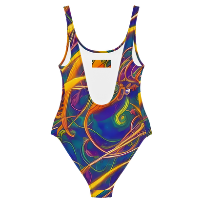 One-Piece Swimsuit - Luminous Whirl