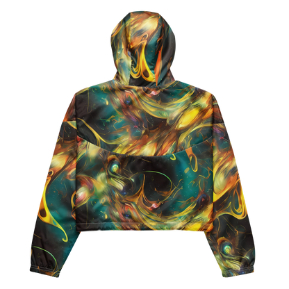 Women's Cropped Windbreaker - Elegant Whirl