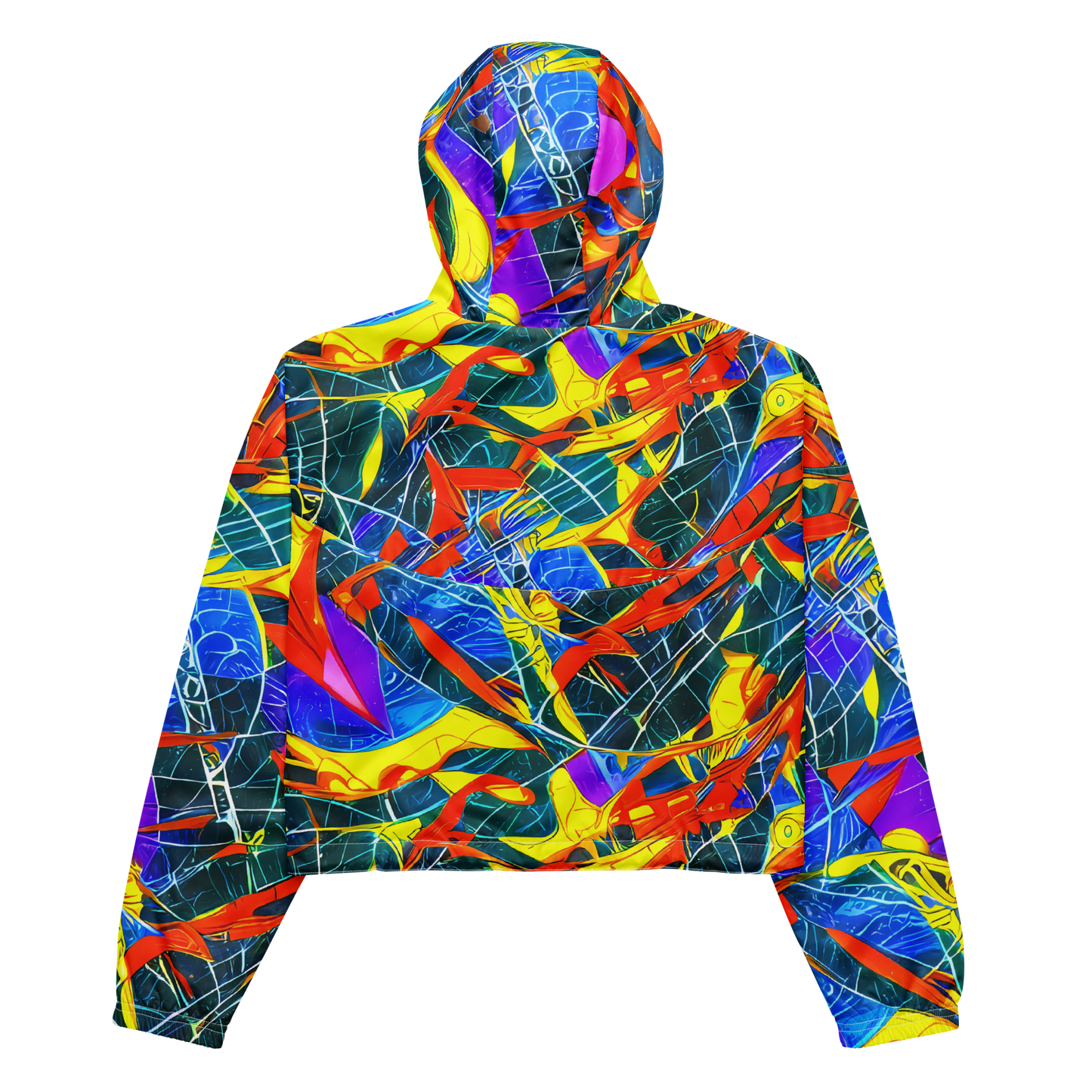 Women's Cropped Windbreaker - Arkhipov Waves