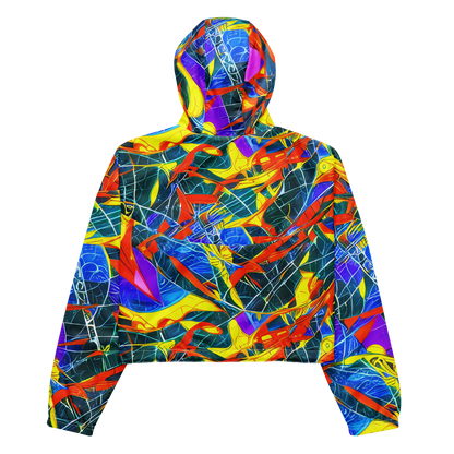 Women's Cropped Windbreaker - Arkhipov Waves