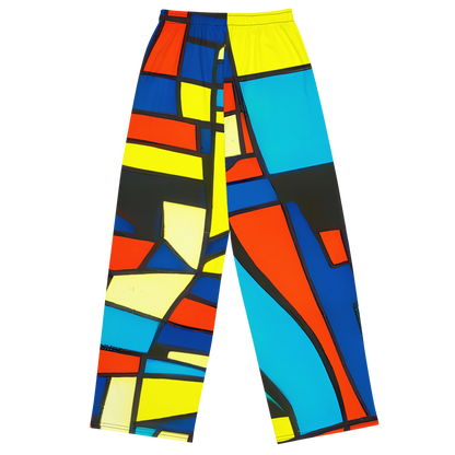 Wide-Leg Pants - Neon Fractals