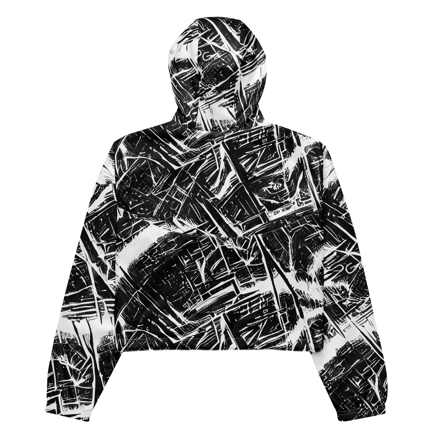 Women's Cropped Windbreaker - Ferriss Fractals