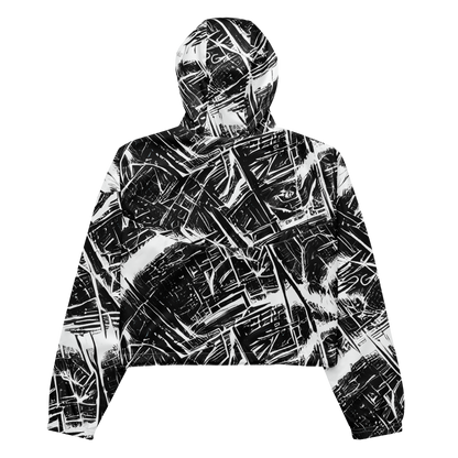 Women's Cropped Windbreaker - Ferriss Fractals