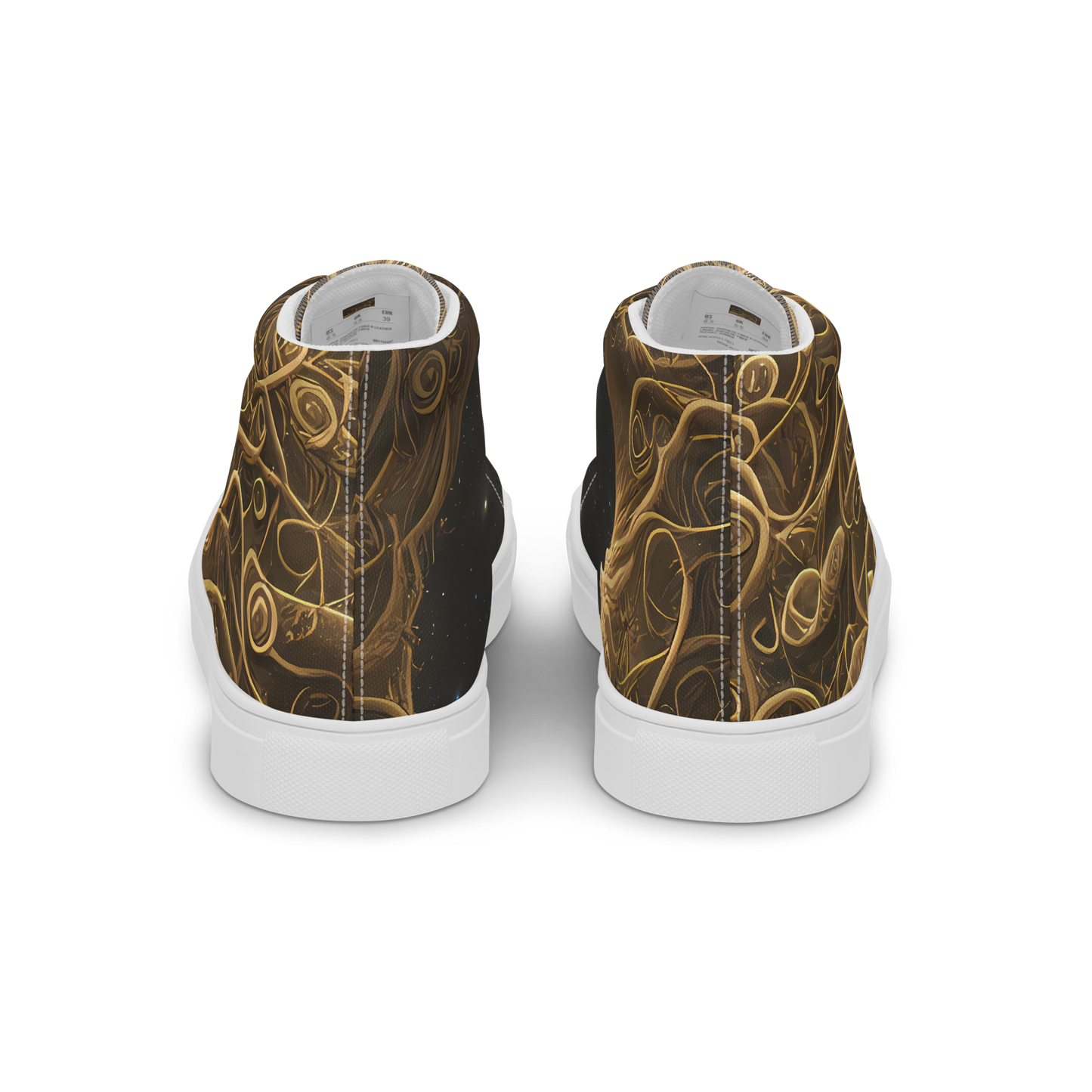 Women's High Top Canvas Shoes - Gilded Reverie