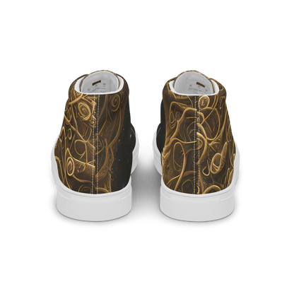 Women's High Top Canvas Shoes - Gilded Reverie