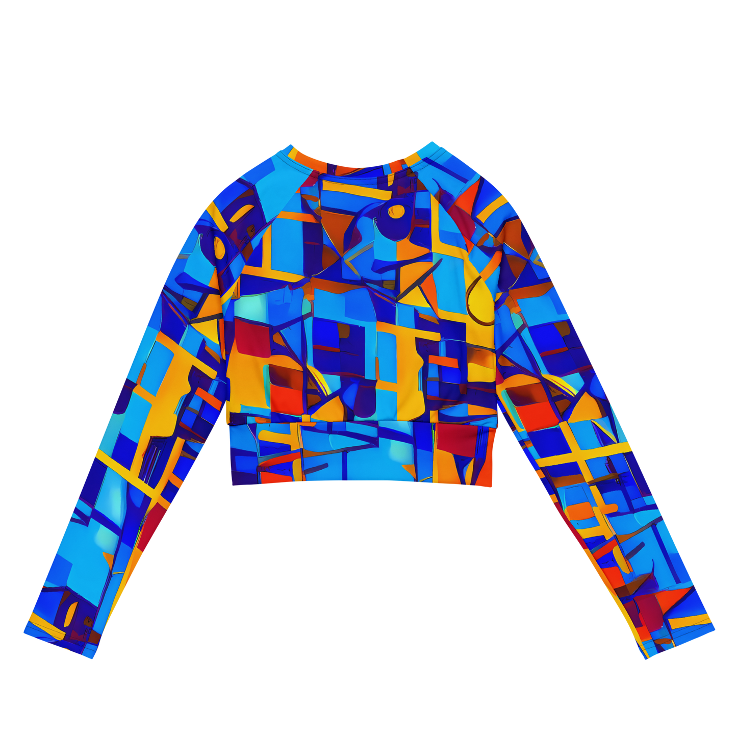 Long Sleeve Crop Top - Radiant Labyrinth