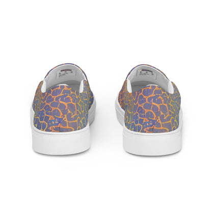 Women's Slip-On Canvas Shoes - Martian Gridlock