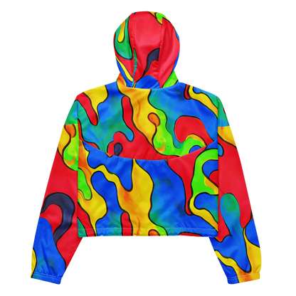 Women's Cropped Windbreaker - Splash of Joy