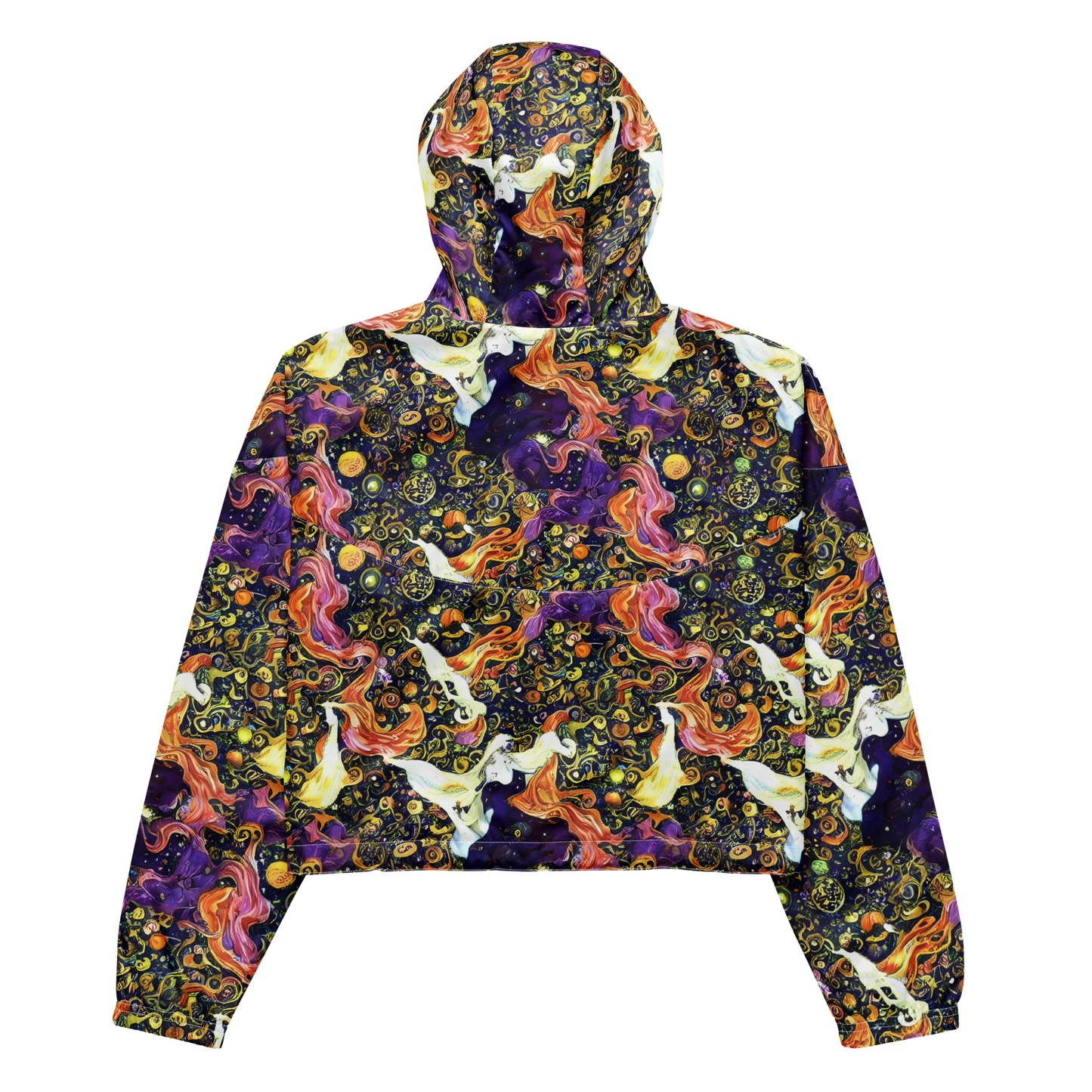 Women's Cropped Windbreaker - Ethereal Waltz