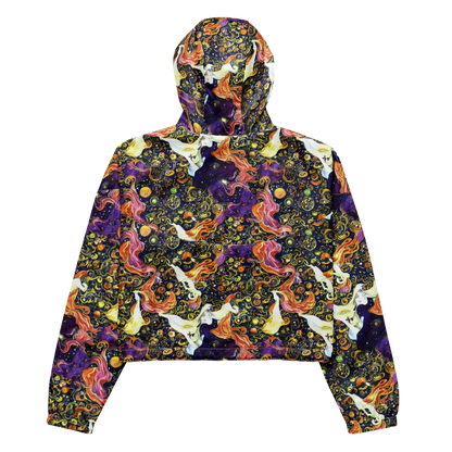 Women's Cropped Windbreaker - Ethereal Waltz