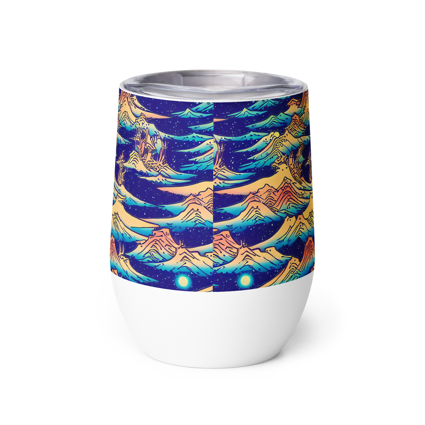 Wine Tumbler - Mystical Mountain Mirage