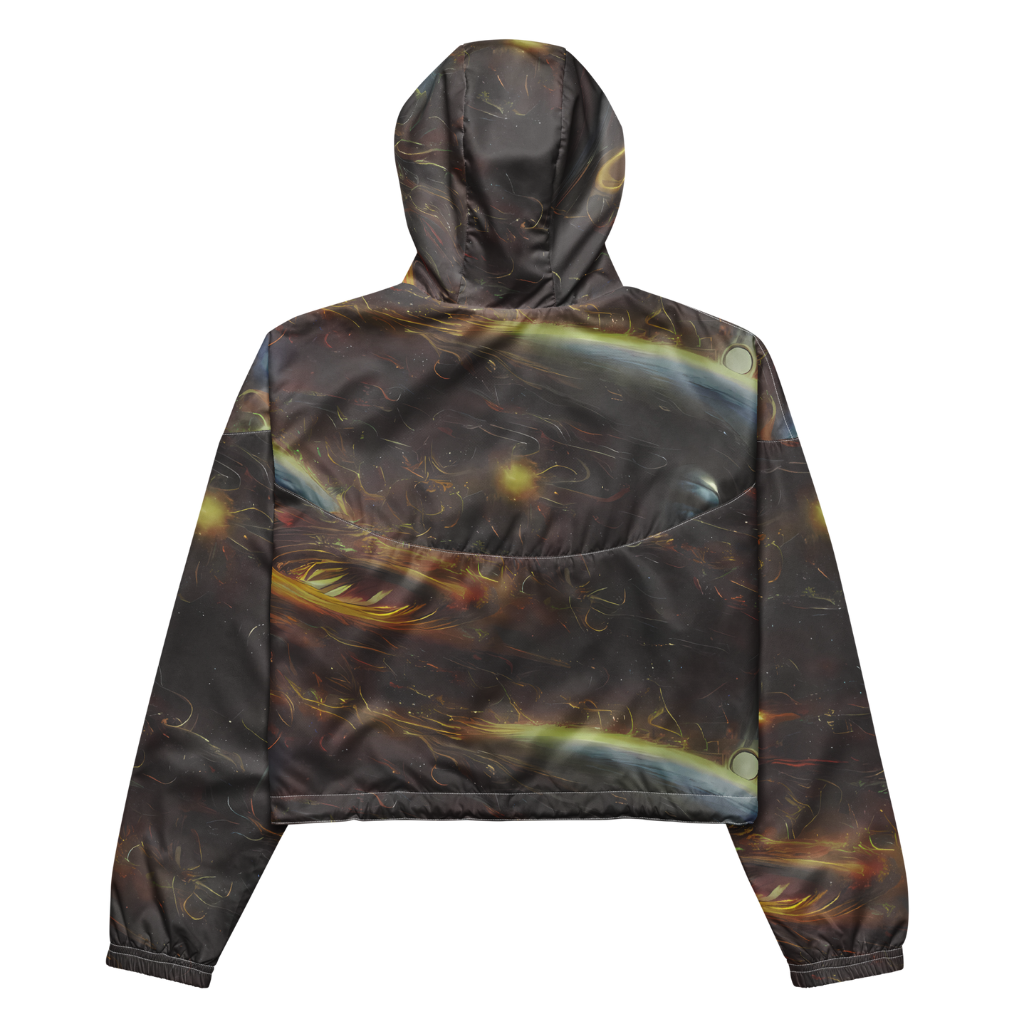 Women's Cropped Windbreaker - Quantum Illusions