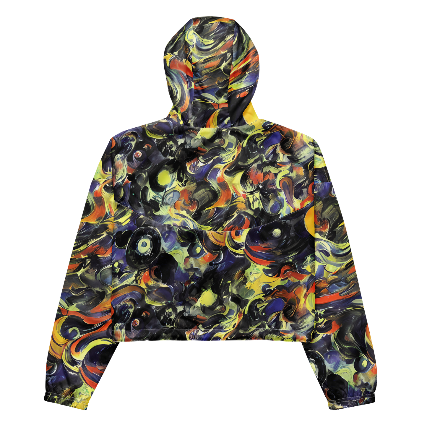 Women's Cropped Windbreaker - Twilight Chaos