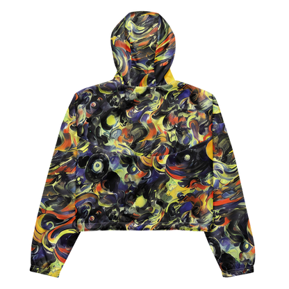 Women's Cropped Windbreaker - Twilight Chaos