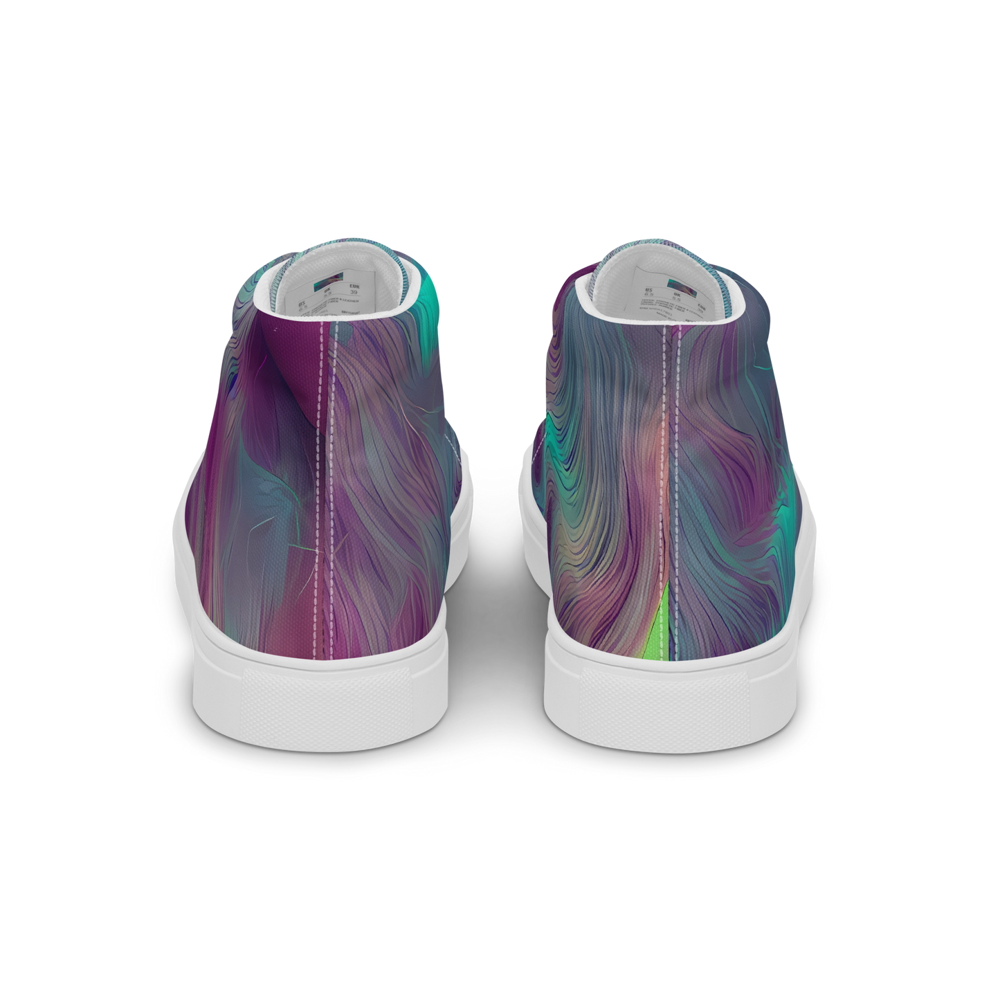 Men's High Top Canvas Shoes - Surreal Tresses