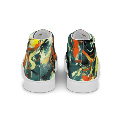 Men's High Top Canvas Shoes - Fluid Firestorm