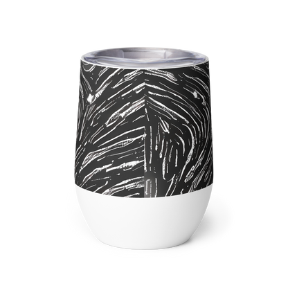 Wine Tumbler - Silver Swirl