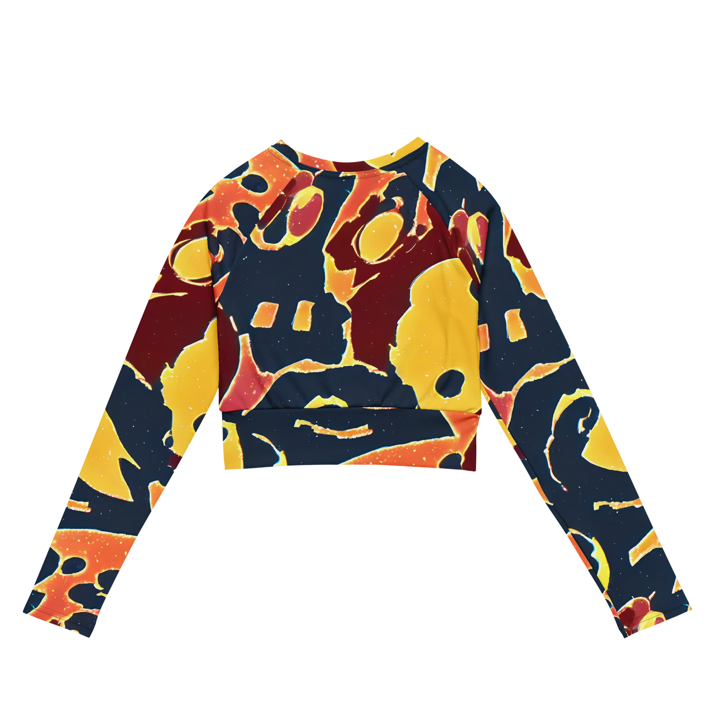 Long Sleeve Crop Top - Sunset Silhouette