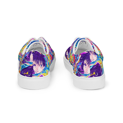 Women's Lace-Up Canvas Shoes - Aquatic Whim