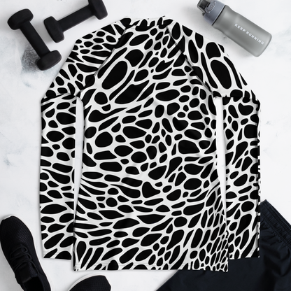 Women's Rash Guard - Monochrome Mystique