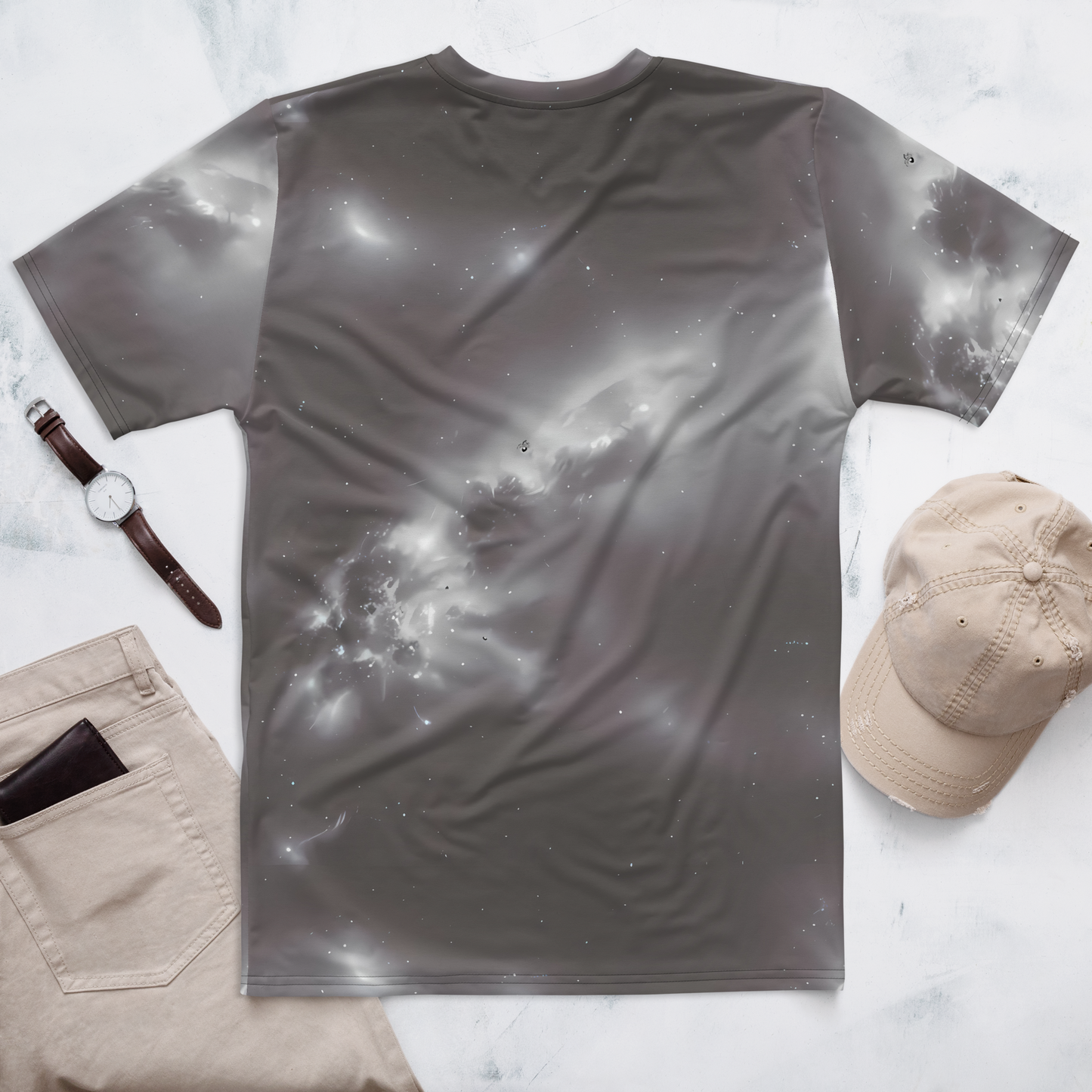 Men's Crew Neck T-Shirt - Silver Nebula