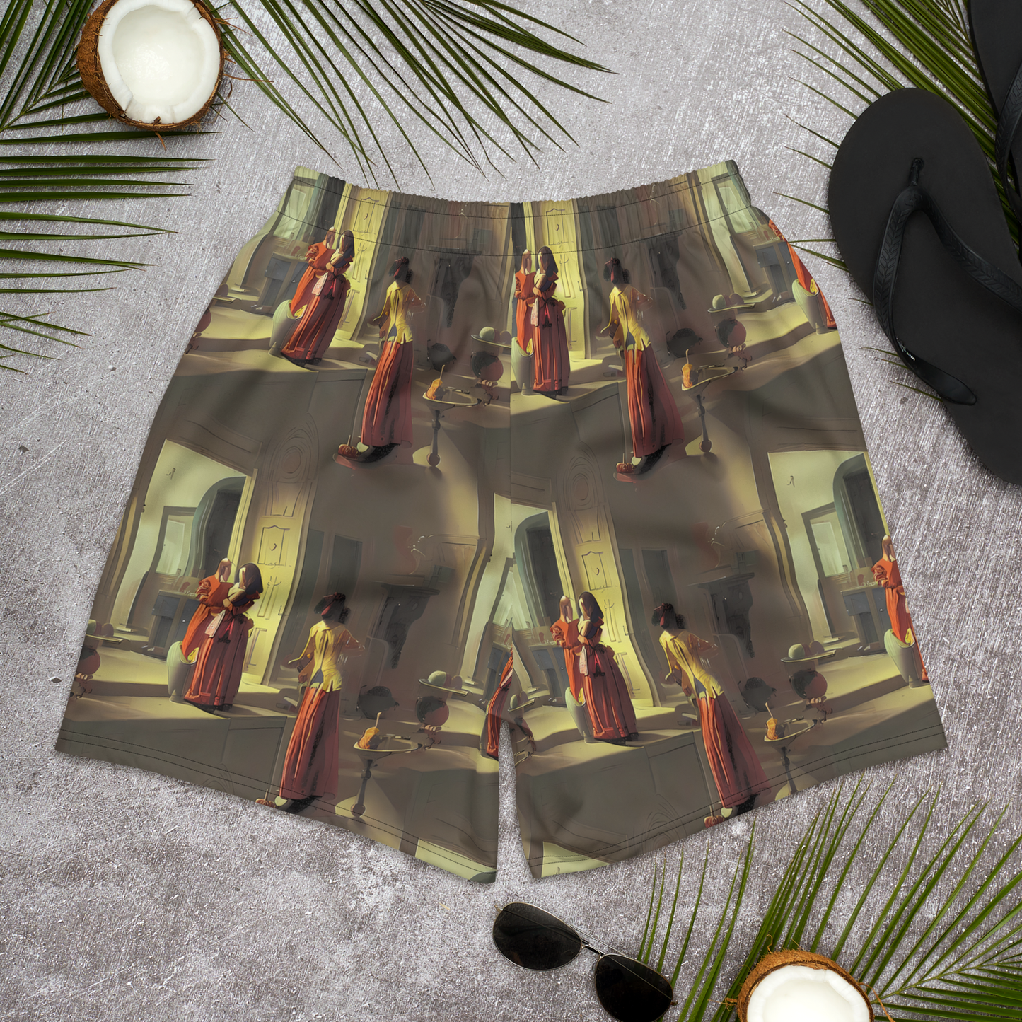 Men's Athletic Shorts - Surreal Shadows