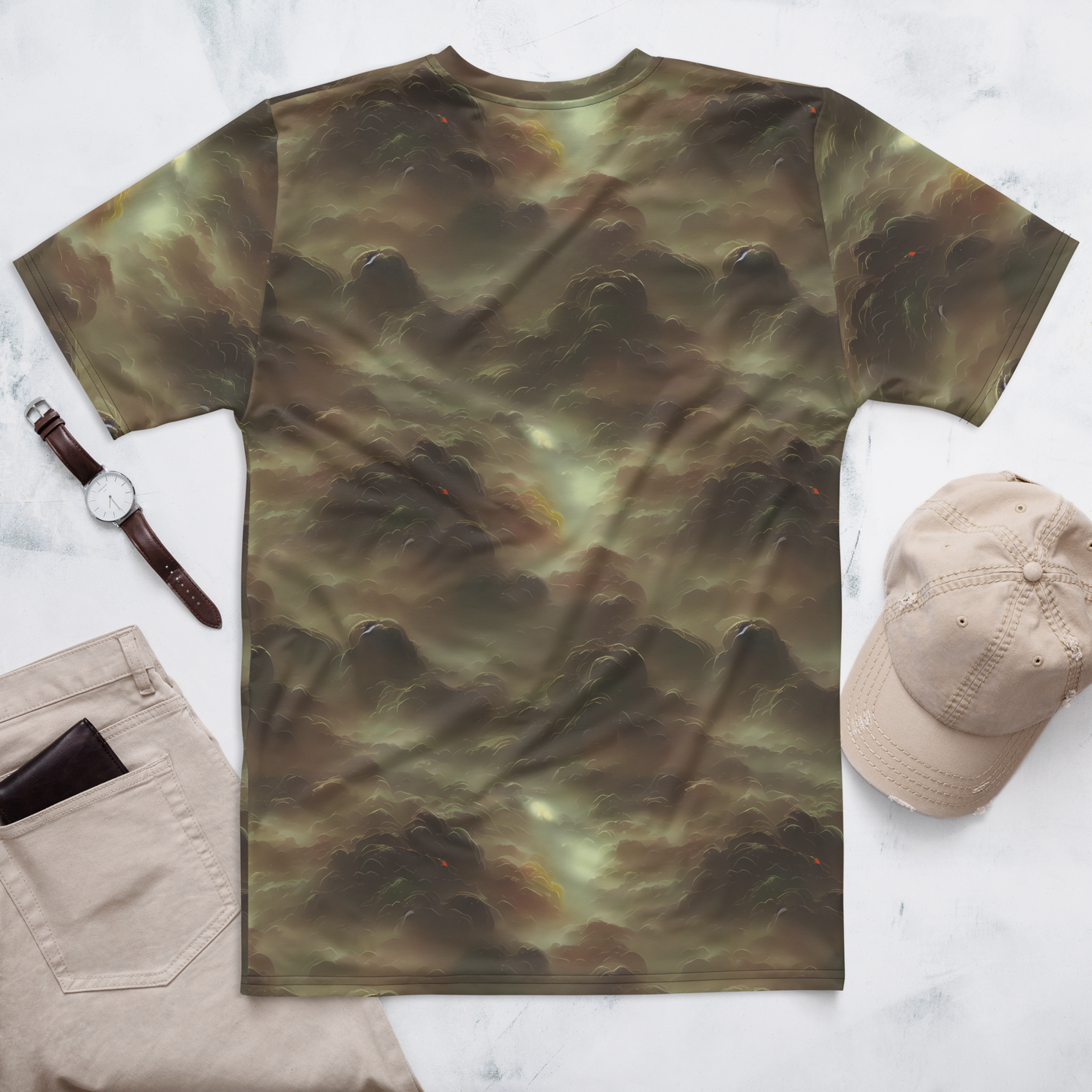 Men's Crew Neck T-Shirt - Celestial Dreamscape