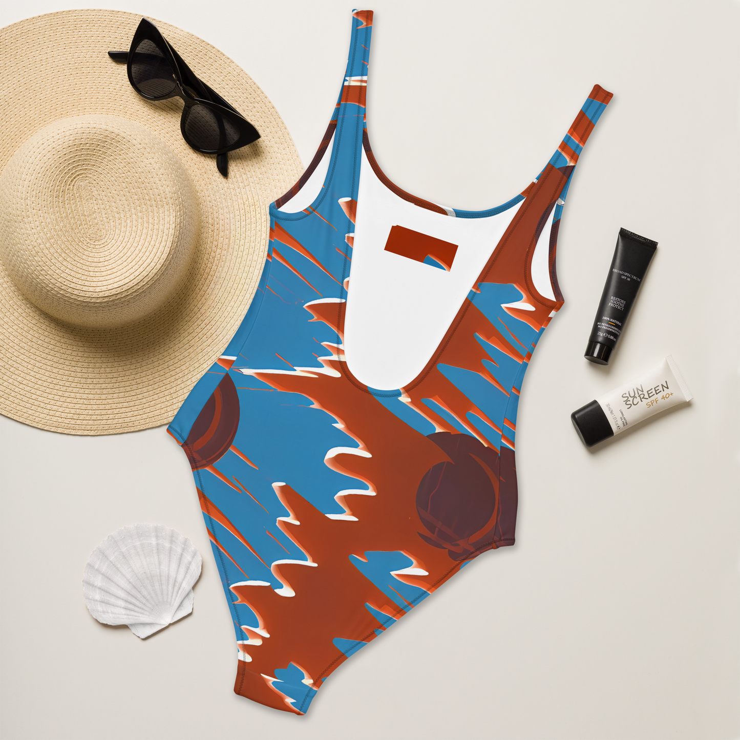 One-Piece Swimsuit - Desert Vortex