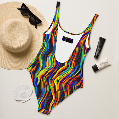 One-Piece Swimsuit - Celestial Waves