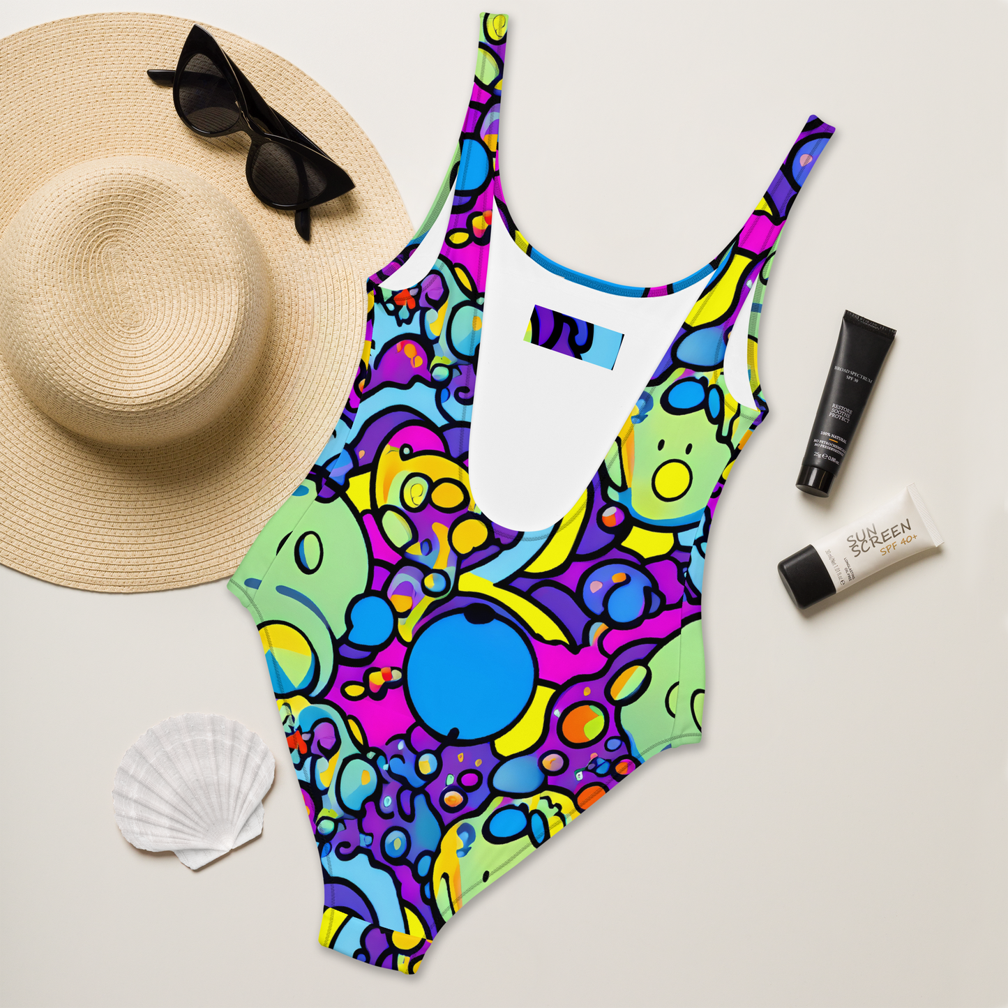 One-Piece Swimsuit - Enchanted Orbs