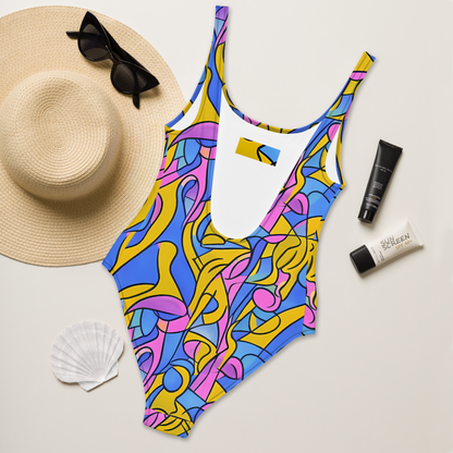 One-Piece Swimsuit - Cosmic Curves