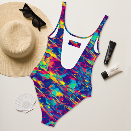 One-Piece Swimsuit - Spectrum Streaks