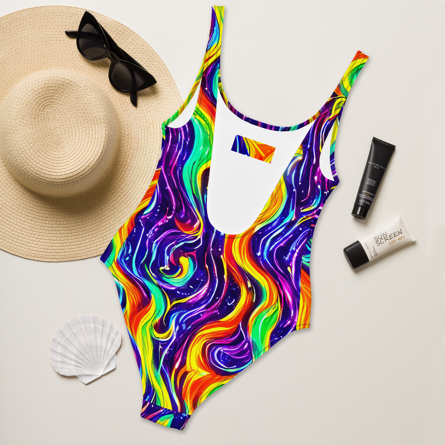 One-Piece Swimsuit - Galactic Flames