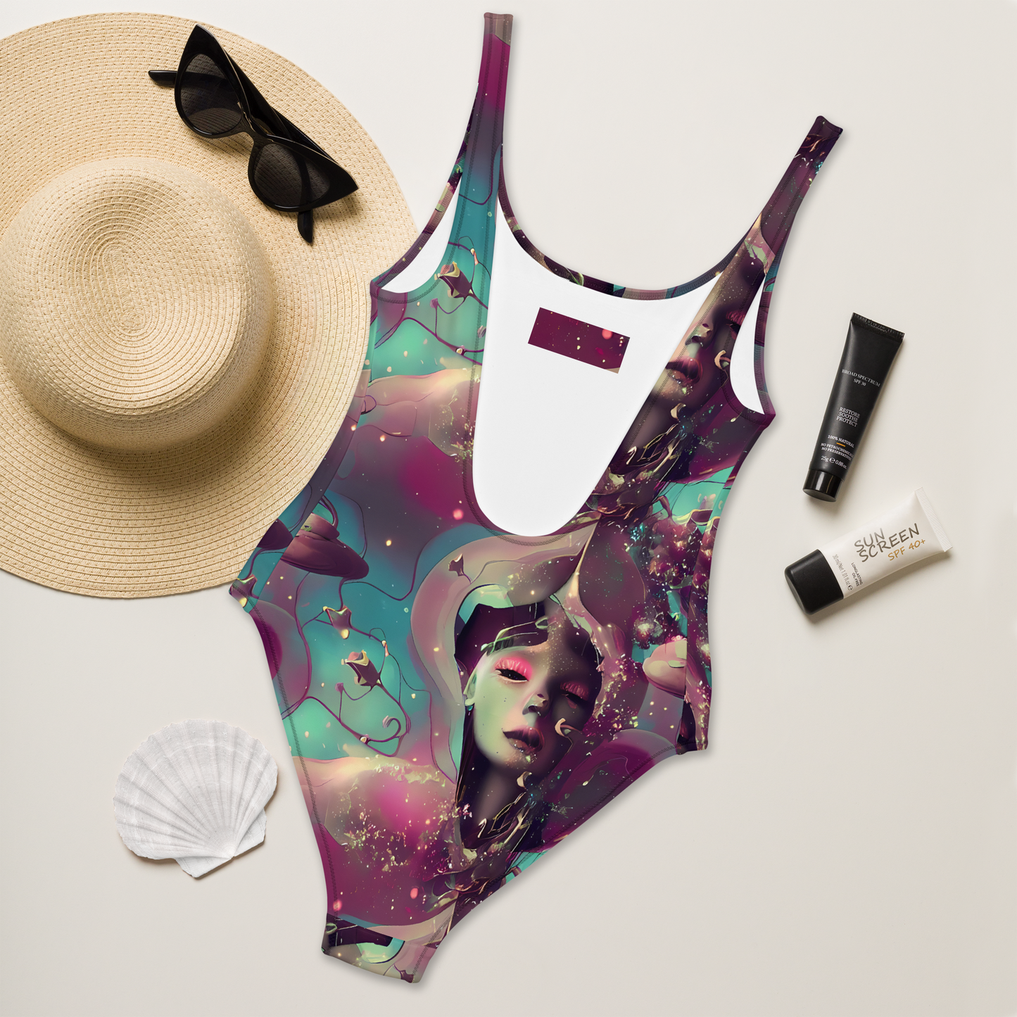 One-Piece Swimsuit - Nouveau Galaxy