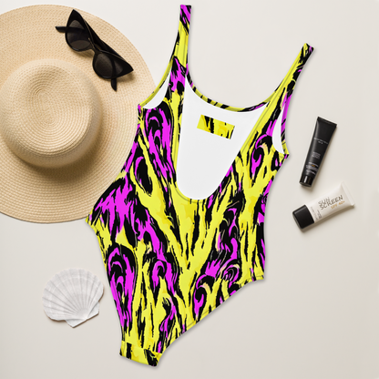 One-Piece Swimsuit - Neon Savanna