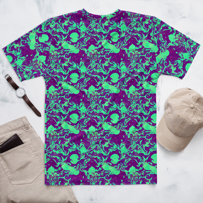 Men's Crew Neck T-Shirt - Alien Ripples