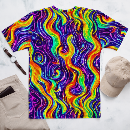 Men's Crew Neck T-Shirt - Galactic Flames