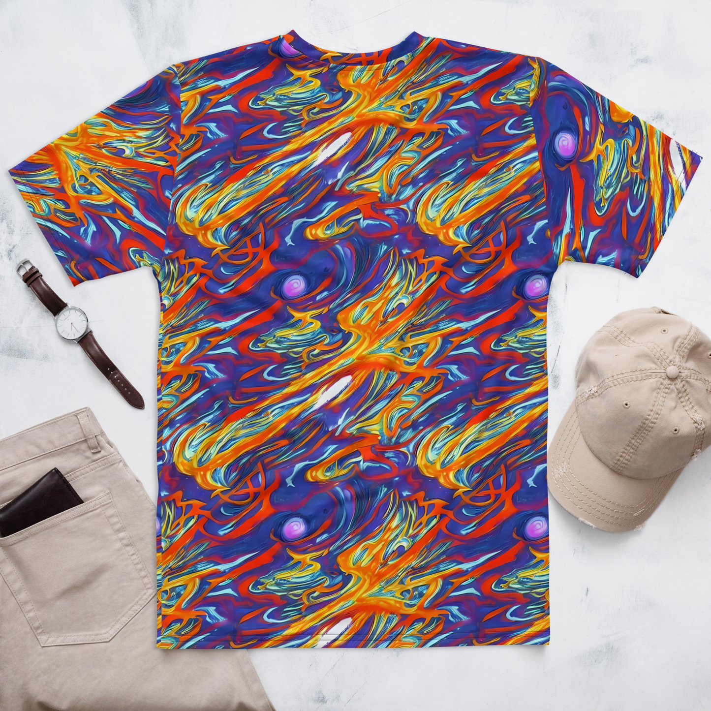 Men's Crew Neck T-Shirt - Galactic Ember