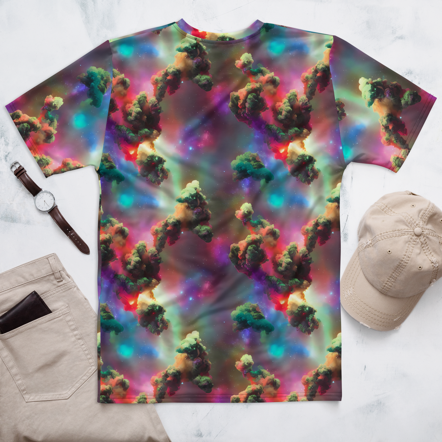 Men's Crew Neck T-Shirt - Nebula Dreams