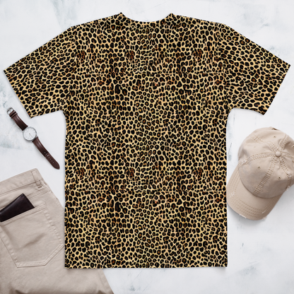 Men's Crew Neck T-Shirt - Cheetah Mosaic