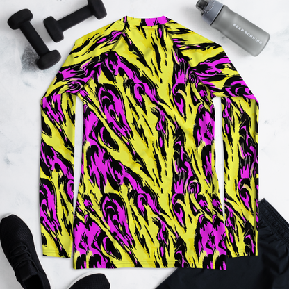 Women's Rash Guard - Neon Savanna