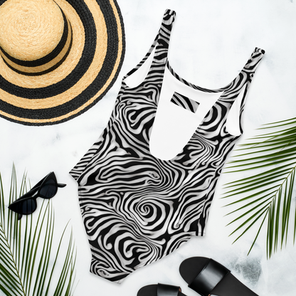 One-Piece Swimsuit - Warped Cosmos