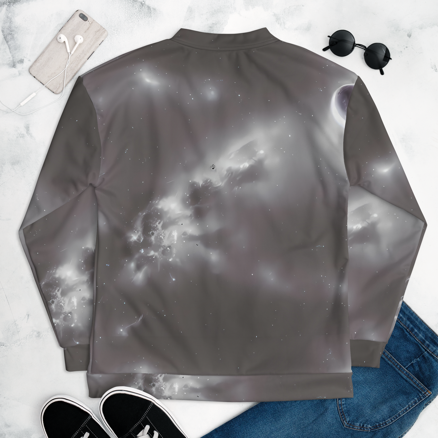 Bomber Jacket - Silver Nebula