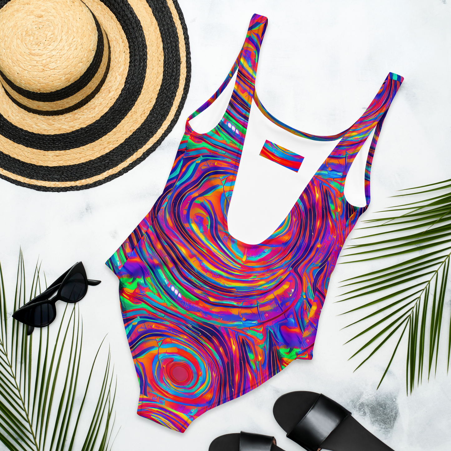 One-Piece Swimsuit - Quantum Spiral